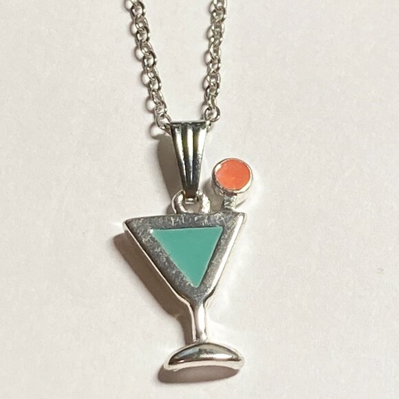 Martini Glass Drink Cocktail Zipper Pull & Purse Bag Charm  Great whimsical addi - Picture 4 of 9